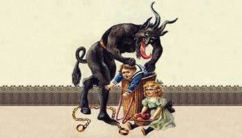 Krampus kidnapping naughty children